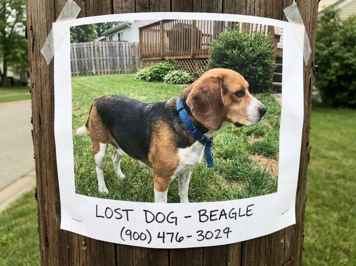 Sample — Found tricolor beagle near Hyde Park