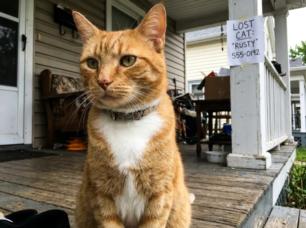 Sample — Lost orange tabby near downtown Austin